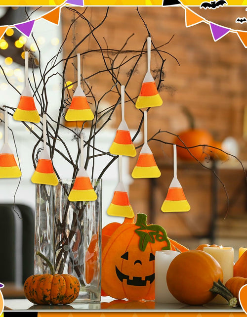 Load image into Gallery viewer, Remagr 12 Pcs Candy Corn Felt Hanging Ornaments White Orange Yellow
