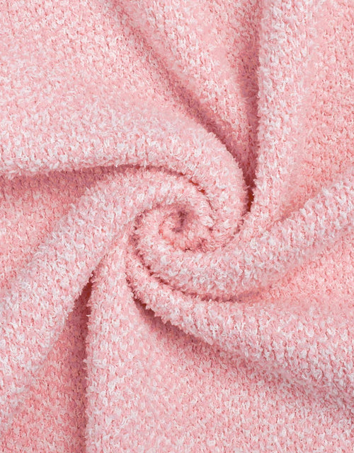 Load image into Gallery viewer, MACEVIA Valentines Day Knit Throw Blanket Heather Pink 50x60
