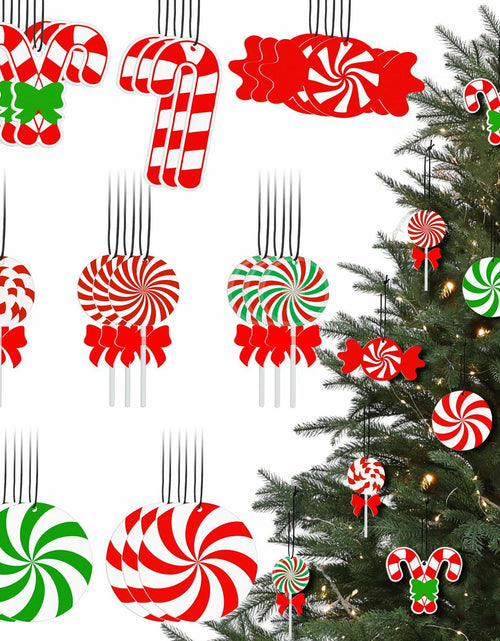 Load image into Gallery viewer, Soaoo Christmas Air Freshener Ornaments Peppermint Scent 24 Pcs Red Green White
