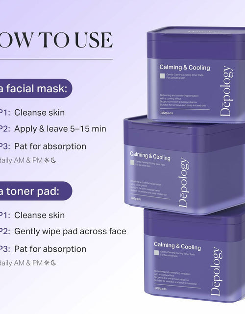 Load image into Gallery viewer, BestBy02/26 depology Blemish &amp; Tone Toner Pads 100 Pads Sensitive Skin

