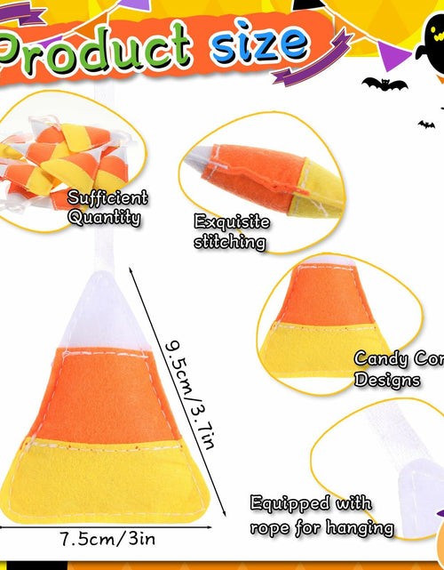 Load image into Gallery viewer, Remagr 12 Pcs Candy Corn Felt Hanging Ornaments White Orange Yellow
