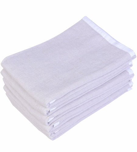 Yourtablecloth Cotton Kitchen Dishtowel Set 18x28 Light Green 5 Pack