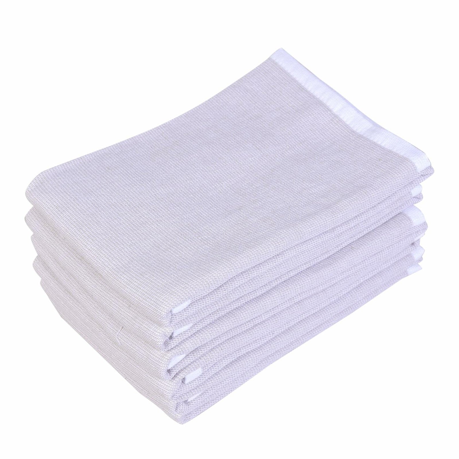 Yourtablecloth Cotton Kitchen Dishtowel Set 18x28 Light Green 5 Pack