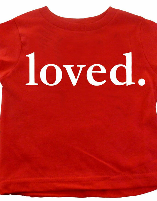 Load image into Gallery viewer, Custom Kingdom Kids Valentines Day Loved Shirt Boys Girls 3 Months Old

