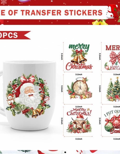 Load image into Gallery viewer, AFRITEE Christmas UV DTF Cup Wraps 20 Sheets 16oz Red Farmhouse Cow Elk
