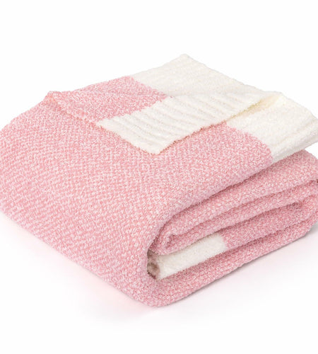 MACEVIA Valentines Day Knit Throw Blanket Heather Pink 50x60