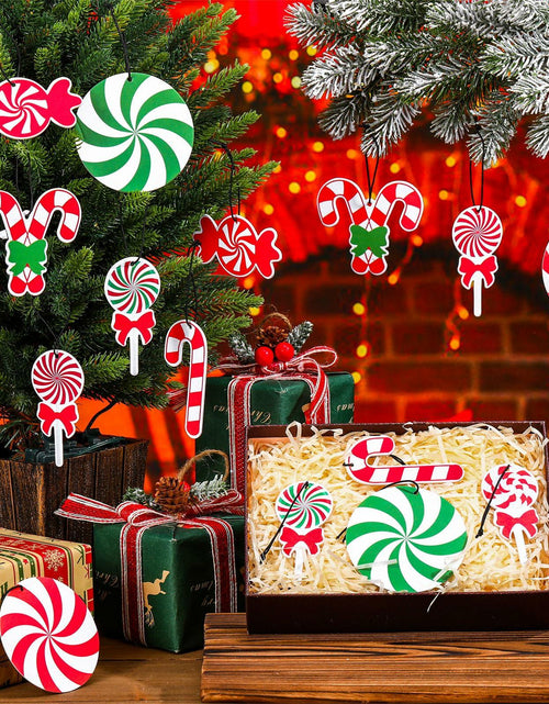 Load image into Gallery viewer, Soaoo Christmas Air Freshener Ornaments Peppermint Scent 24 Pcs Red Green White
