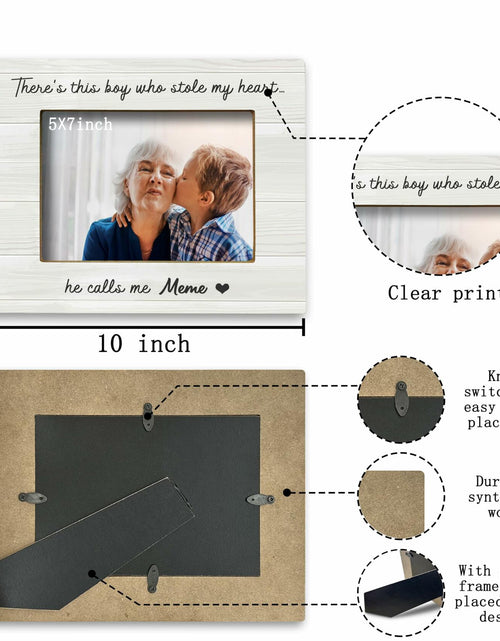 Load image into Gallery viewer, FONDCANYON Meme Grandma Nana Rustic Photo Frame 5x7 Inch
