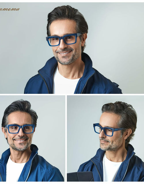 Load image into Gallery viewer, AMOMOMA Retro Square Blue Light Blocking Reading Glasses TR90 1.5 Strength
