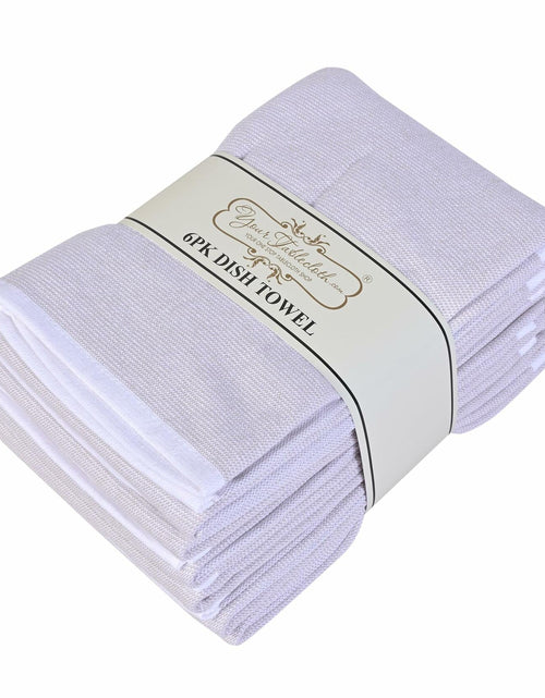 Load image into Gallery viewer, Yourtablecloth Cotton Kitchen Dishtowel Set 18x28 Light Green 5 Pack
