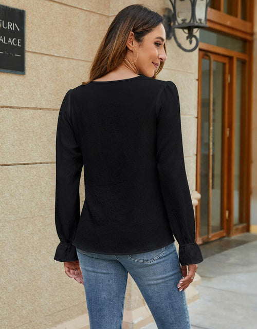 Load image into Gallery viewer, BMJL Womens Asymmetrical Neck Long Sleeve Blouse Beige Size XL
