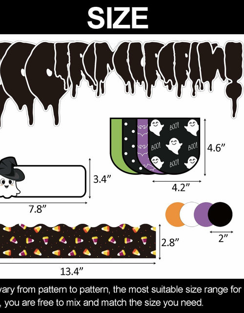 Load image into Gallery viewer, NBjiuyin 4Ft Halloween Ghosts Cutouts with 100 Glue Dots White Paper

