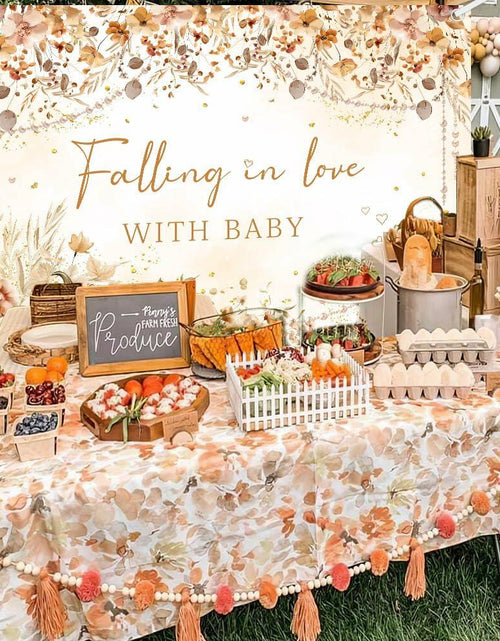 Load image into Gallery viewer, MEHOFOND Wildflower Fall Baby Shower Banner 5.9x3.6ft Autumn Floral Decor
