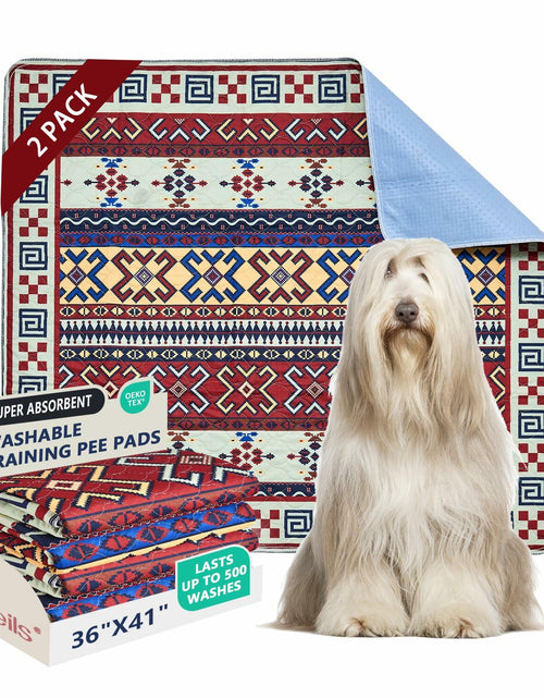 Load image into Gallery viewer, Qeils Washable Reusable Puppy Pads Dog Training Non-Slip 36x41 2 Pack
