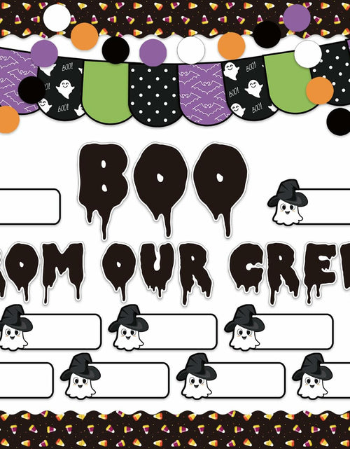 Load image into Gallery viewer, NBjiuyin 4Ft Halloween Ghosts Cutouts with 100 Glue Dots White Paper
