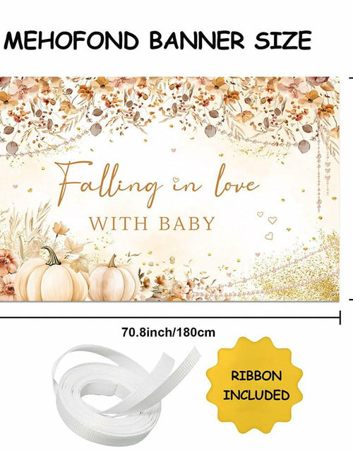 Load image into Gallery viewer, MEHOFOND Wildflower Fall Baby Shower Banner 5.9x3.6ft Autumn Floral Decor
