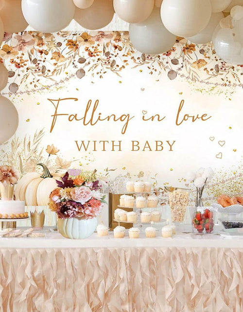 Load image into Gallery viewer, MEHOFOND Wildflower Fall Baby Shower Banner 5.9x3.6ft Autumn Floral Decor
