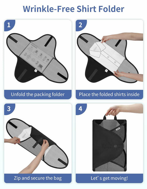 Load image into Gallery viewer, WANDF 7-Pc Compression Packing Cubes Travel Organizer Bags Set Khaki Size Large
