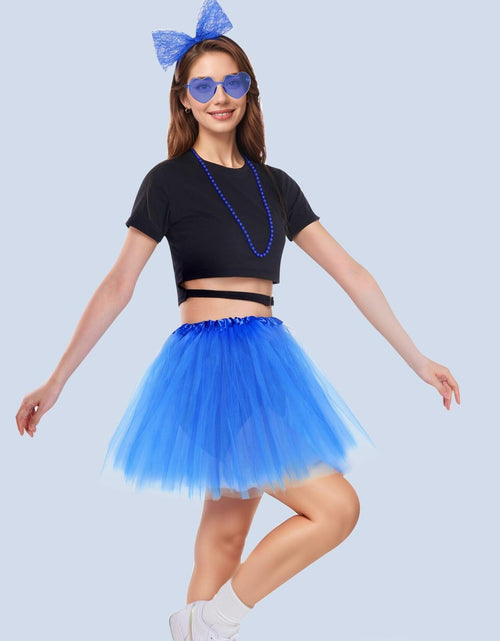 Load image into Gallery viewer, Rthjsfj Tulle Tutu Skirt Pink with Bow Headband Beads Necklace Sunglasses
