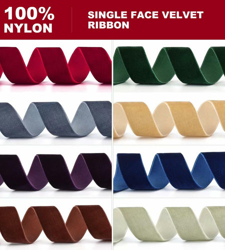 Lemon Park Khaki Velvet Ribbon 1.5" x 20Yd Single Face Gift Craft Decor