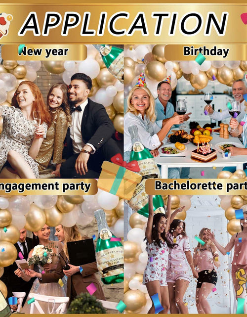Load image into Gallery viewer, OORAMOO 176PCS Champagne Bottle Balloon Garland Arch Kit Gold Party Decor
