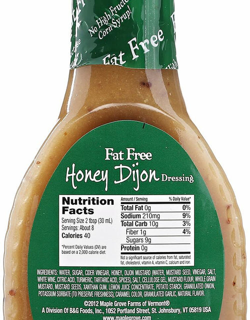 Load image into Gallery viewer, Maple Grove Farms Fat Free Honey Dijon Dressing 8 oz
