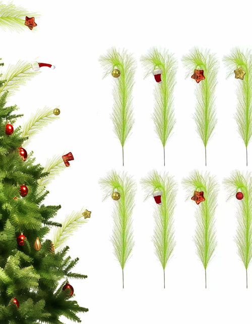 Load image into Gallery viewer, Petalivebioom 15.7" Christmas Tree Topper with 12 Green &amp; Red Picks
