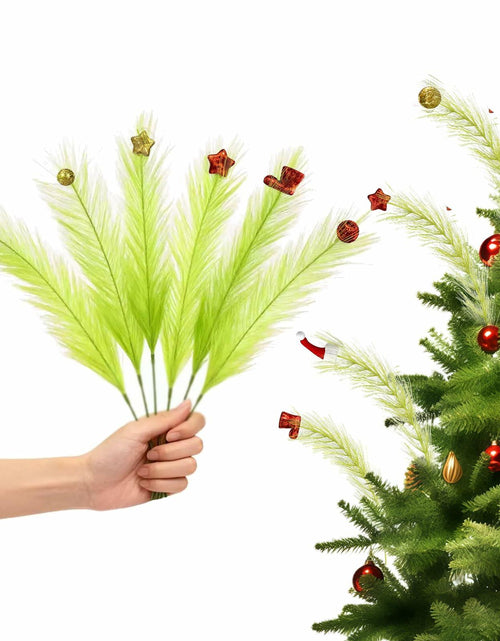 Load image into Gallery viewer, Petalivebioom 15.7" Christmas Tree Topper with 12 Green &amp; Red Picks
