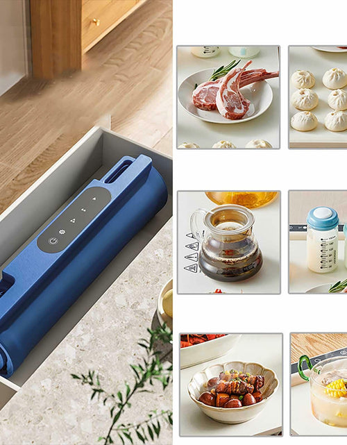 Load image into Gallery viewer, Generic Electric Food Warming Mat 26x15 Inch Silicone Blue Adjustable Modes
