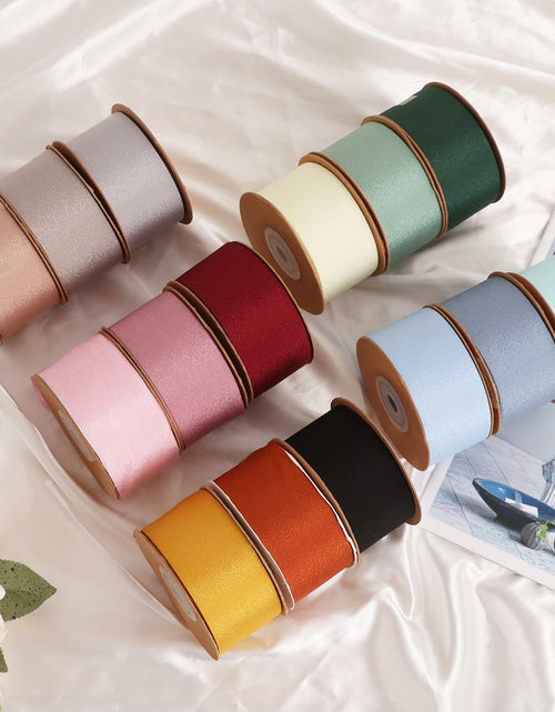 Load image into Gallery viewer, TONIFUL Light Pink Double Face Chiffon Ribbon 1.5in x 25yd Polyester
