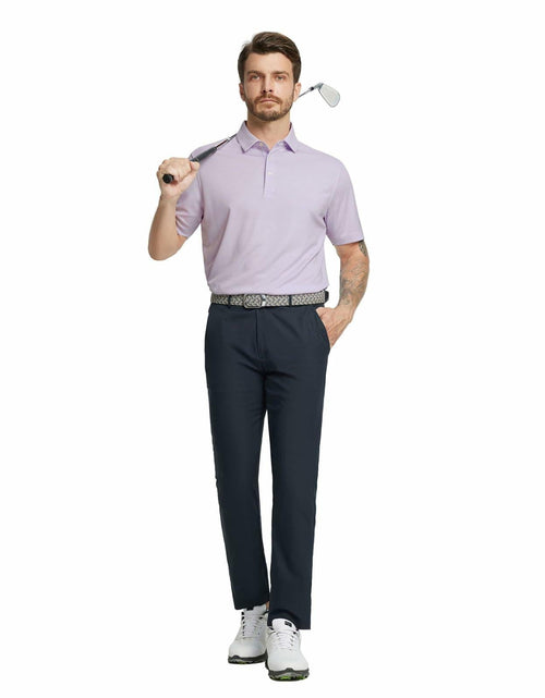 Load image into Gallery viewer, Rouen Mens Polo Shirt Quick Dry Moisture Wicking Lavender Heather Size XXL
