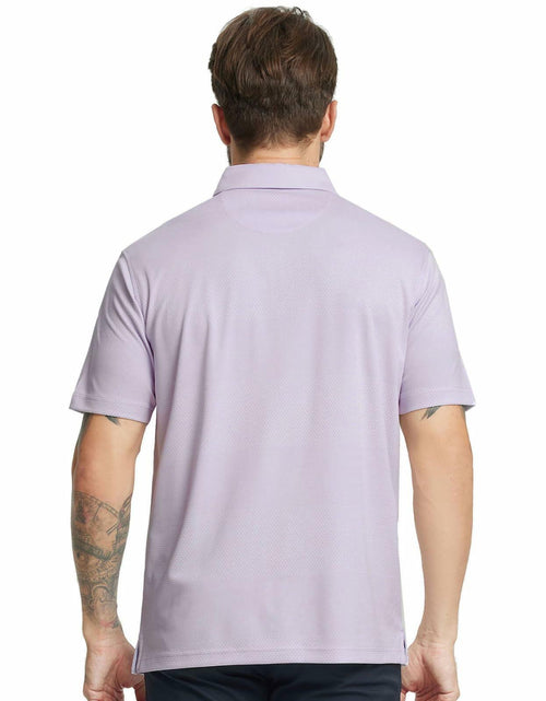 Load image into Gallery viewer, Rouen Mens Polo Shirt Quick Dry Moisture Wicking Lavender Heather Size XXL
