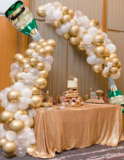 Load image into Gallery viewer, OORAMOO 176PCS Champagne Bottle Balloon Garland Arch Kit Gold Party Decor
