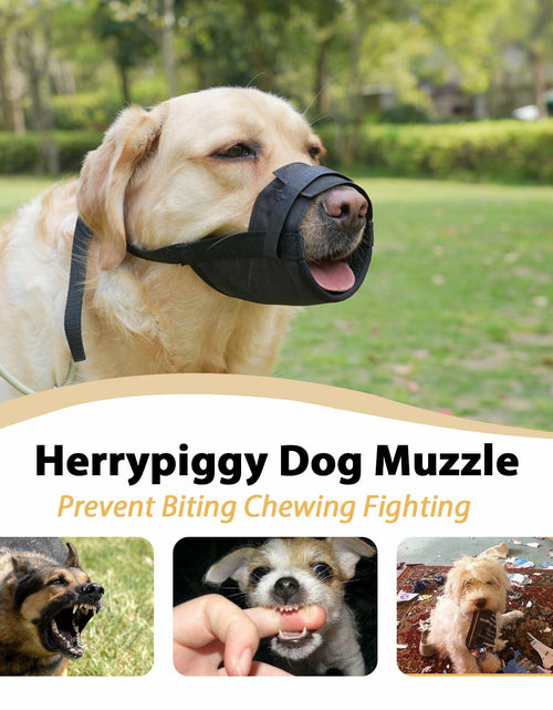 Load image into Gallery viewer, Herrypiggy Dog Muzzle Oxford Breathable Mouth Cover Prevent Biting Khaki Size XS
