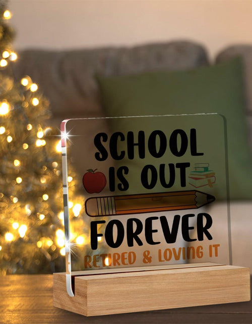 Load image into Gallery viewer, AKFVNSFK Teacher Retirement Gifts Desk Sign Plaque Multicolour Acrylic
