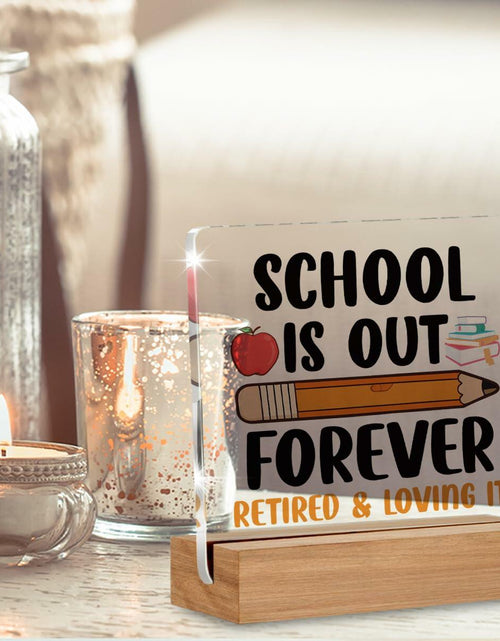 Load image into Gallery viewer, AKFVNSFK Teacher Retirement Gifts Desk Sign Plaque Multicolour Acrylic
