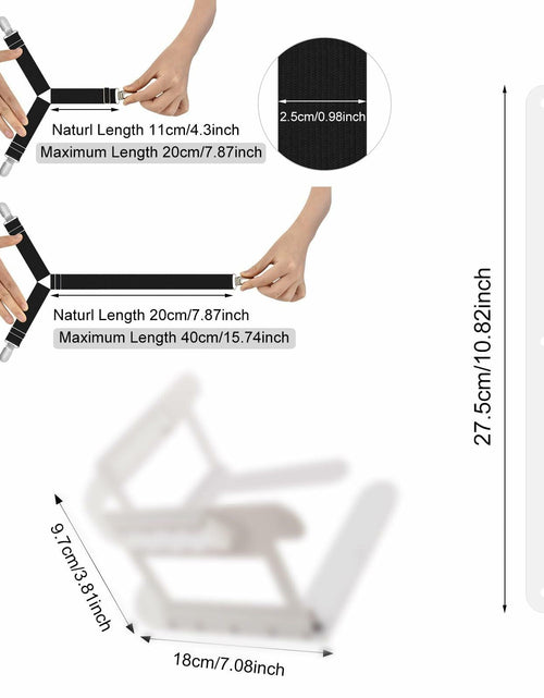 Load image into Gallery viewer, Heuihm Bed Sheet Holder Straps 4pcs Lock Strip Fit All Mattress White Medium
