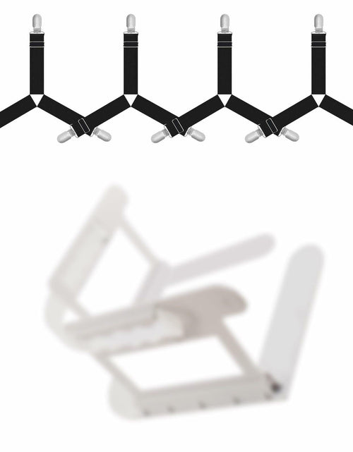 Load image into Gallery viewer, Heuihm Bed Sheet Holder Straps 4pcs Lock Strip Fit All Mattress White Medium
