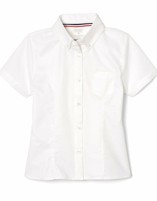 Load image into Gallery viewer, French Toast Girls Short Sleeve Button Down Oxford White Size 4
