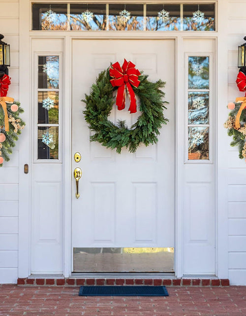 Load image into Gallery viewer, Super Holiday 2pcs Artificial Green Plant Christmas Wreath Velvet Bow
