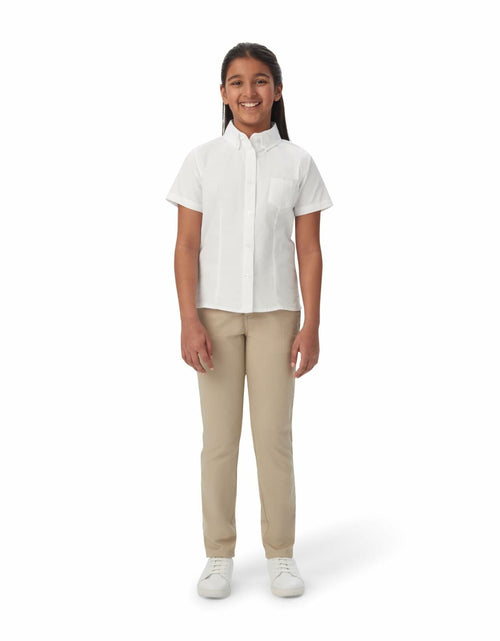 Load image into Gallery viewer, French Toast Girls Short Sleeve Button Down Oxford White Size 4
