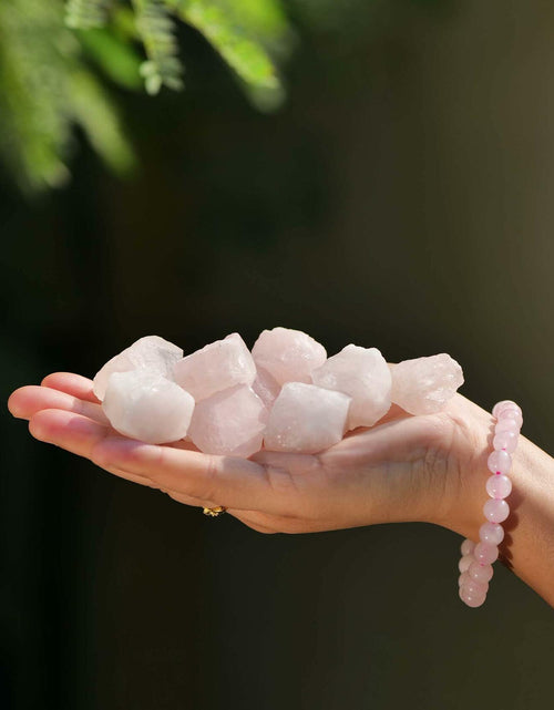 Load image into Gallery viewer, Rose Quartz Raw Healing Stones 1/2lb Pink Rough Crystals Bulk
