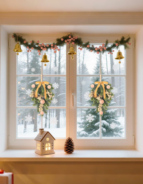 Load image into Gallery viewer, Super Holiday 2pcs Artificial Green Plant Christmas Wreath Velvet Bow
