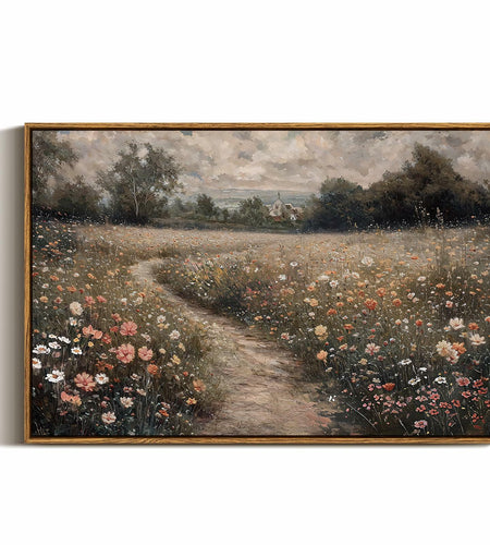VIYYIEA Framed Canvas Wall Art Home Decor Vintage Bohemian Black 12x16 Inch