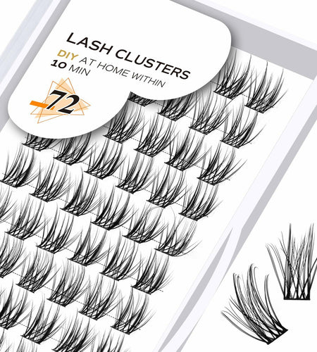 Lash Clusters B03 D Curl 18mm DIY Wispy Volume Eyelash Extensions 72pcs