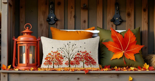 Load image into Gallery viewer, FELENIW Happy Fall Y’all Autumn Maple Leaf Lumbar Pillow Cover 12x20
