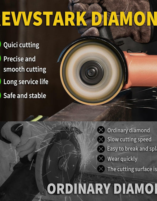Load image into Gallery viewer, Revvstark 4.5in Diamond Cut Off Wheel 7/8" Arbor Metal Cutting Disc
