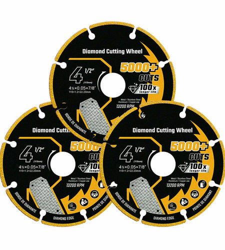 Revvstark 4.5in Diamond Cut Off Wheel 7/8" Arbor Metal Cutting Disc