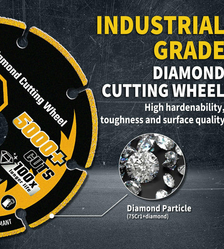 Revvstark 4.5in Diamond Cut Off Wheel 7/8" Arbor Metal Cutting Disc