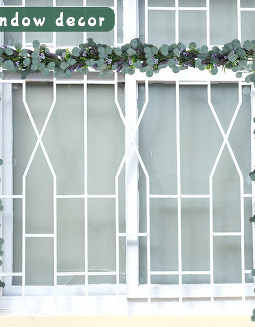 Load image into Gallery viewer, Chiyinbao 6FT Purple Flower Garland Artificial Eucalyptus Wedding Home Decor
